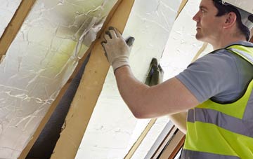 Basted loft insulation
